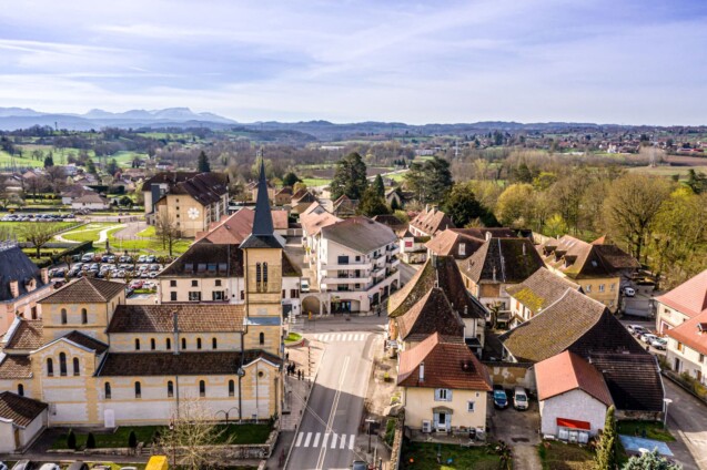 photo aérienne de Aoste